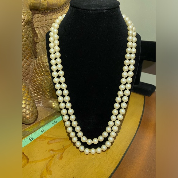 Vintage double strand faux pearls necklace - Picture 11 of 13